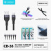 Кабель Lightning Celebrat CB-38, 2м, 3A, Black, шнуровой