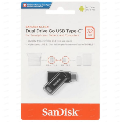 USB 3.1 флэш-диск 32Gb SanDisk Ultra Flash Drive Dual Drive Go OTG/Type-C
