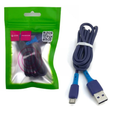 Кабель Micro USB JOOVE G6 1м, Blue, силикон, в блистере