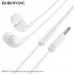 Гарнитура вакуумная BOROFONE BM83 White с микрофоном.
Материал: ABS + TPE. Длина кабеля: 1,2 м; вес: 11 г.