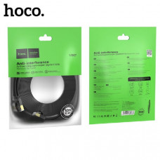 Патч-корд литой 10м Hoco US07 UTP Black. Сердечник: чистая медь, толщина 32. Gigabit Ethernet кабель категории 6, плоский, стандартные коннекторы категории. Подходит для маршрутизатора, ПК и другого оборудования с интерфейсом RJ45, для дома и офиса.