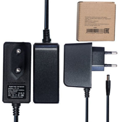 Блок питания Live-Power LP175 9V/1A штекер 5,5х2,1, внешн(+) внутр(-), кабель 1,3м