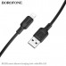 Кабель Lightning BOROFONE BX113 1м, 2,4А, силикон, Black (1/360)