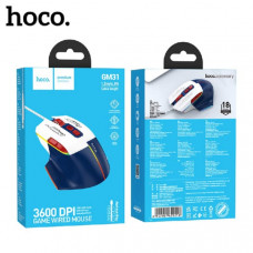 Мышь проводная игровая Hoco GM31 White/Blue. Рабочий ток: 20мА. Рабочее напряжение: 5В. Материал: АБС+РС. Вес нетто продукта: 110г. Размер: 121х83х45мм. Тип интерфейса: USB-A. Спецификация провода: диаметр 3,2мм х 1,5м. Срок службы: 3 миллиона кликов. Сов