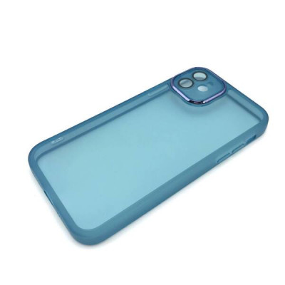 Чехол силиконовый iP 12 Clear Case, цвет Темно-Синий (с защитой камеры)