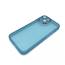 Чехол силиконовый iP 15 Clear Case, цвет Темно-Синий (с защитой камеры)