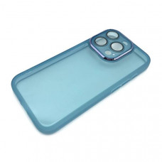 Чехол силиконовый iP 15 Pro Max Clear Case, цвет Темно-Синий(с защитой камеры)