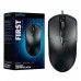 Мышь проводная Perfeo FIRST, 3 кн, DPI 1000, USB, оптическая, Black