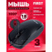 Мышь проводная Perfeo FIRST, 3 кн, DPI 1000, USB, оптическая, Black