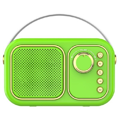 Портативная колонка ZQS1215, Bluetooth, 15см, дин.1шт/2, 5Вт, зеленая