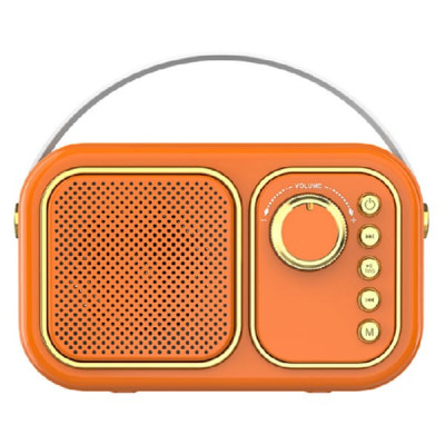 Портативная колонка ZQS1215, Bluetooth, 15см, дин.1шт/2, 5Вт, оранжевая