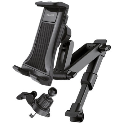 Держатель мобильного телефона +TAB (телескопическая ножка) WALKER CX-025 TAB с 2 креплениями, черный