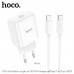 СЗУ-USB-C (Type-C)-Type-C HOCO C76A Pro 1м, 3A PD30W+QC3.0, White