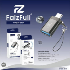 OTG переходник USB(AF)-Type-C(AM) FaizFull FP17 3.0 Black OTG переходник USB(AF)-Type-C(AM) FaizFull FP17 3.0 Black