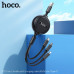 Кабель универсальный HOCO X75 Lightning+Micro+Type-C 1м, 2A. Black