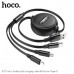 Кабель универсальный HOCO X75 Lightning+Micro+Type-C 1м, 2A. Black