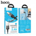 Кабель Lightning HOCO U129 1.2м, 2.4A, шнуровой, Black