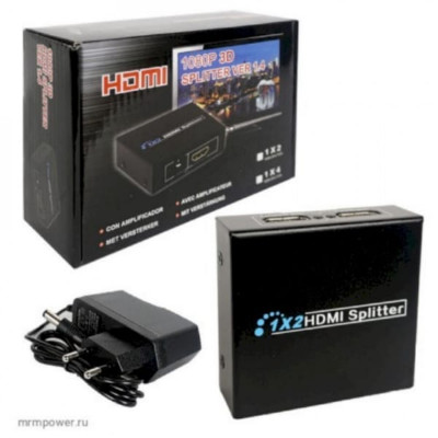 Разветвитель HDMI H137 Splitter 1x2 port (Black)
