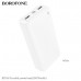 Внешний аккумулятор 20000 mAh Borofone BJ55A White. Емкость: 20000 мАч, 74 Втч. Номинальная емкость: 11000 мАч; Вход: USB-C/микро: 5В/2А; Выход: USB1/2: общий выход 5В/2А: 5В/2А; Светодиодный индикатор показывает уровень заряда;
Материал: АБС+ПК+литий-пол