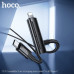 Кабель USB-C+Lightning/USB-C HOCO U135 1м, iP-27W+USB-C-60W, 3A, шнур, Black