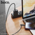Кабель универсальный HOCO U135 USB-A/USB-C+Lightning 1м, 3A+2.4A, нейлон, Black