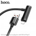 Кабель универсальный HOCO U135 USB-A/USB-C+Lightning 1м, 3A+2.4A, нейлон, Black