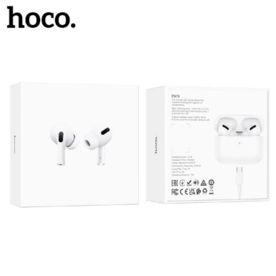 Гарнитура вакуумная Bluetooth Hoco EW75 White. Емкость батареи: 300mAh зарядный чехол, 30mAh гарнитура. Время работы: 4 ч. Размер: 60.6х45.2х21.7мм; Общий вес: 60г. Поддержка переключения ведущий-ведомый, переключение песен, вызов Siri, управление нажатие