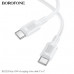 Кабель USB-C/USB-C BOROFONE BX111 1м, 3A, 60W, ПВХ, White
