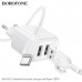 СЗУ-2USB Type-C BOROFONE BAS41A 1м, 2.4A, White