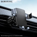 Держатель мобильного телефона на дефлектор BOROFONE BH118 Black. Для телефонов 4.5-7 дюймов (ширина зажима: 68-88мм). Тип крепления: воздуховод.Материал: ABS+алюминиевый сплав, силикон. Поверхность: текстурирование+оксидирование. Размер: 111х95х95мм; Вес: