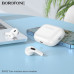 Гарнитура вакуумная Bluetooth Borofone BW82 White BT V5.4 Динамики 10 мм. Время работы  4 часа. Вес 48,5г. Емкость аккумулятора 300 мАч. Время ожидания 200 часов. Время зарядки около 1,5 часов.