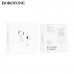 Гарнитура вкладыши Bluetooth Borofone BW83 White. Емкость батареи: 300mAh зарядный чехол, 30mAh гарнитура. Время работы: 4 ч. Поддержка переключения ведущий-ведомый, переключение песен, вызов Siri, настройку слайдером, управление нажатием и другие функции