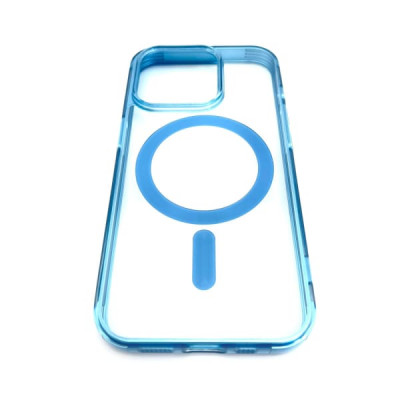 Чехол MagSafe iP 15 Clear Case противоударный,цвет Sky Blue