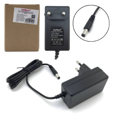 Блок питания Meltbox MB090 9V/2A штекер 5,5х2,5 (минус в центре, угловой штекер) кабель 1,3м