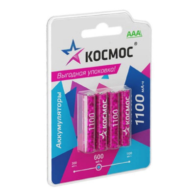 Аккумулятор КОСМОС R03 (1100 mAh) BL4 Ni-MH (2/24/288)