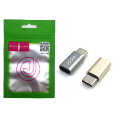 OTG переходник Micro USB(AM)/Type-C(AF) JOOVE JX-2, в блистере, цвета в ассортименте