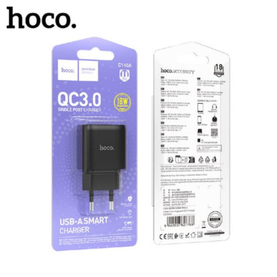 СЗУ-USB HOCO C140A QC3.0A, 18W, Black