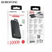 Внешний аккумулятор 10000 mAh Borofone BJ57 Black 2USB+Type-C 3.0A PD 20W+QC3.0 быстрая зарядка LED