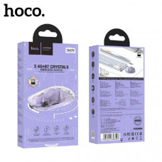 Мышь беспроводная HOCO GM29 2.4G+BT Romantic Purple.  DPI: 800-1200-1600. Срок службы: 3 млн кликов. Питание: 1хАА. Спопоб подключения 2,4G+ Двойной режим BT. Вес нетто: 58г. Размер: 110х60х31мм.