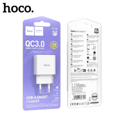 СЗУ-USB HOCO C140A QC3.0A 18W White