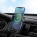 Держатель телефона HOCO S35 Black 2in1 (МЯТАЯ УПАКОВКА) с функцией беспроводной  зарядки, крепление на лобовое стекло/на дефлектор. Подходит для мобильных телефонов 4,5-6,7 дюймов (ширина: 60-90мм). Выход: 5W/7.5W/10W/15W (15W только для LG некоторых моде