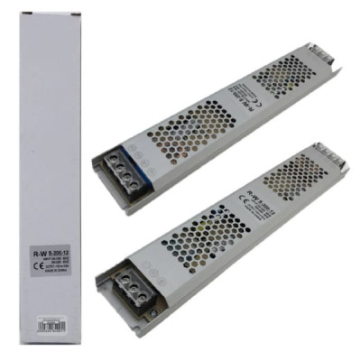 Блок Питания TUN IP20 Slim (12V 16.5A 200W) корпус из алюминия