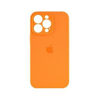 Чехол iP 14 Pro Silicone Case с закрытой камерой (Orange)
