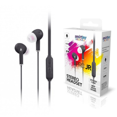 Гарнитура вакуумная Smartbuy Pro JR, черная (SBH-105-BL) (1/50)