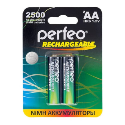 Аккумулятор Perfeo R06 (2500mAh) BL2 пластик
