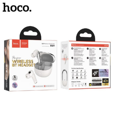 Гарнитура вакуумная Bluetooth Hoco EQ11 Millky White. BT 5.3. Емкость аккумулятора: Зарядка чехол 400 мАч; Гарнитура 40 мАч. Время использования: 7 часов. Размер: 64 х 55 х 30 мм; Общий вес: 50 г. Поддержка переключения Лидер-последователь, вызов для Siri