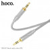 Кабель Аудио 3,5 Jack-3,5 Jack HOCO UPA30 1м, нейлон, Grey