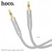 Кабель Аудио 3,5 Jack-3,5 Jack HOCO UPA30 1м, нейлон, Grey