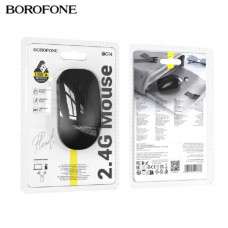 Мышь беспроводная Borofone BG14 2.4G Black. 3 кнопки и разрешение 1000DPI. Питание 2хAAA.