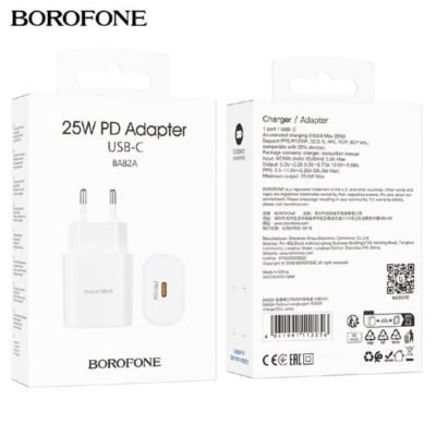 СЗУ-USB-C BOROFONE BA82A PD25W, White